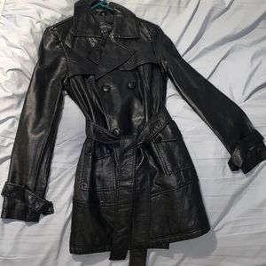 Woman’s Members Only Leather TrenchCoat